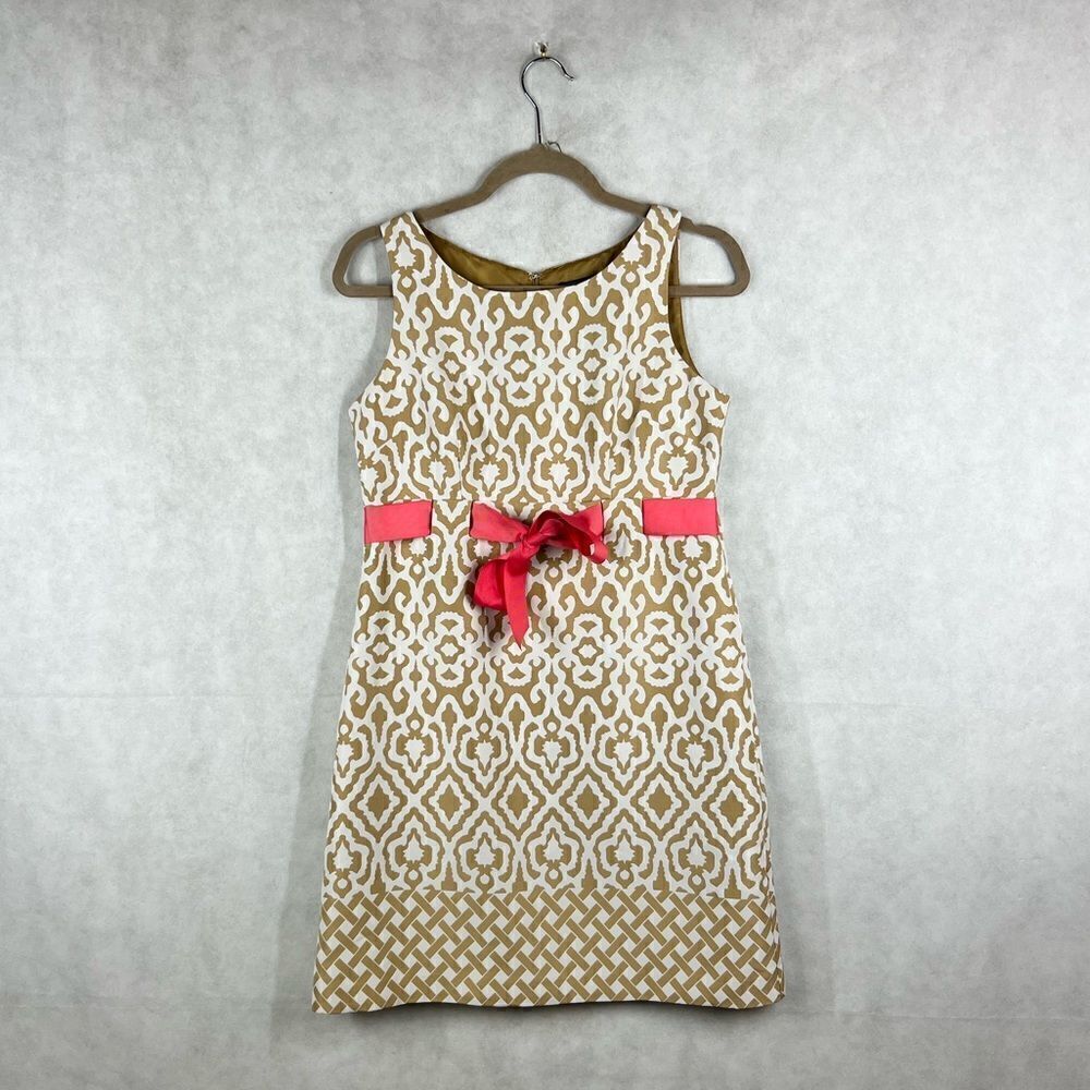 Jessica Howard Pink Ribbon Waist Sleeveless Dress
